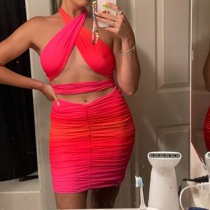 Tiger Mist Pink Halter Dress